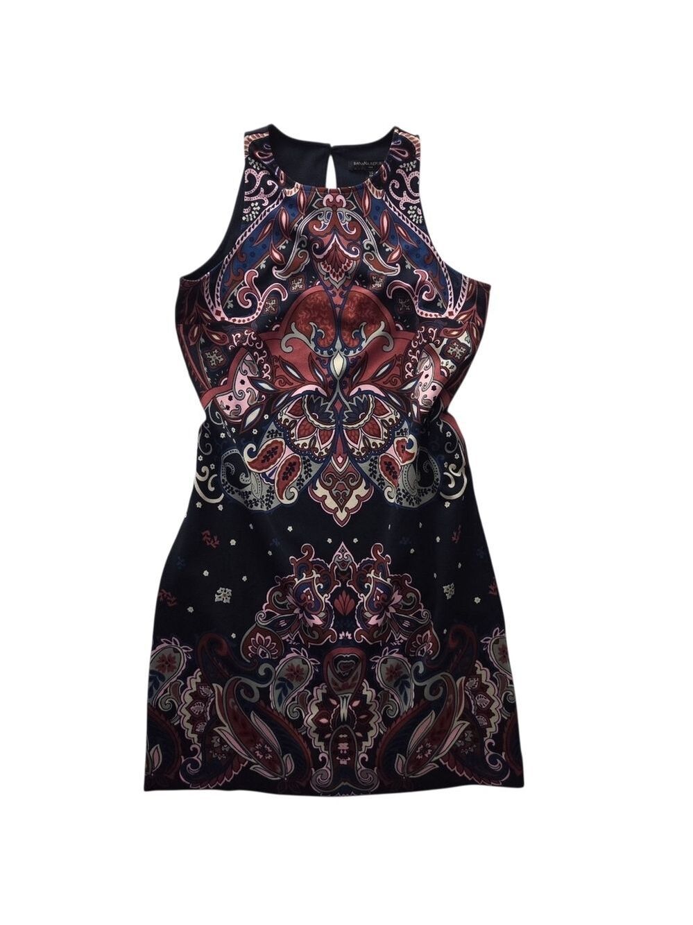 Banana Republic Paisley Print Shift Dress Petite Extra Small